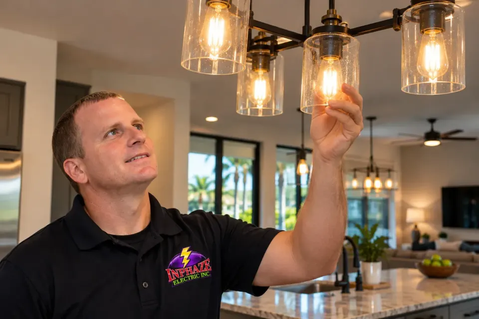 Lights flicker or dim and being touched by an orlando electrician from inphaze electric Keylin