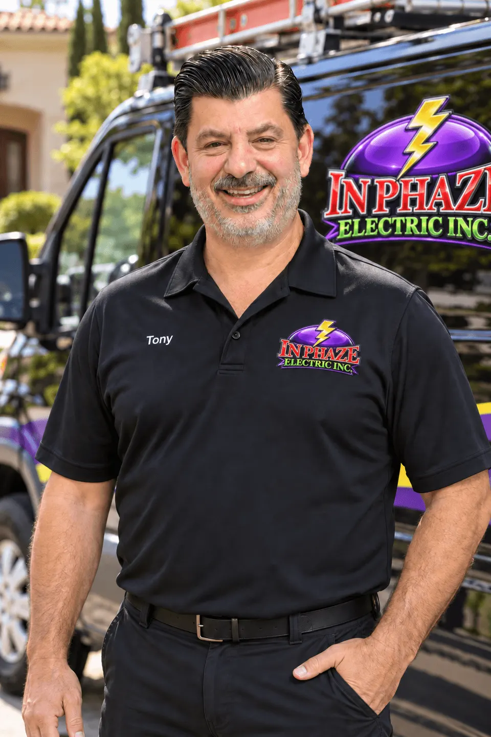 Tony Taylor, owner and Navy veteran electrician with 30 years of experience at In Phaze Electric in Orlando, FL
