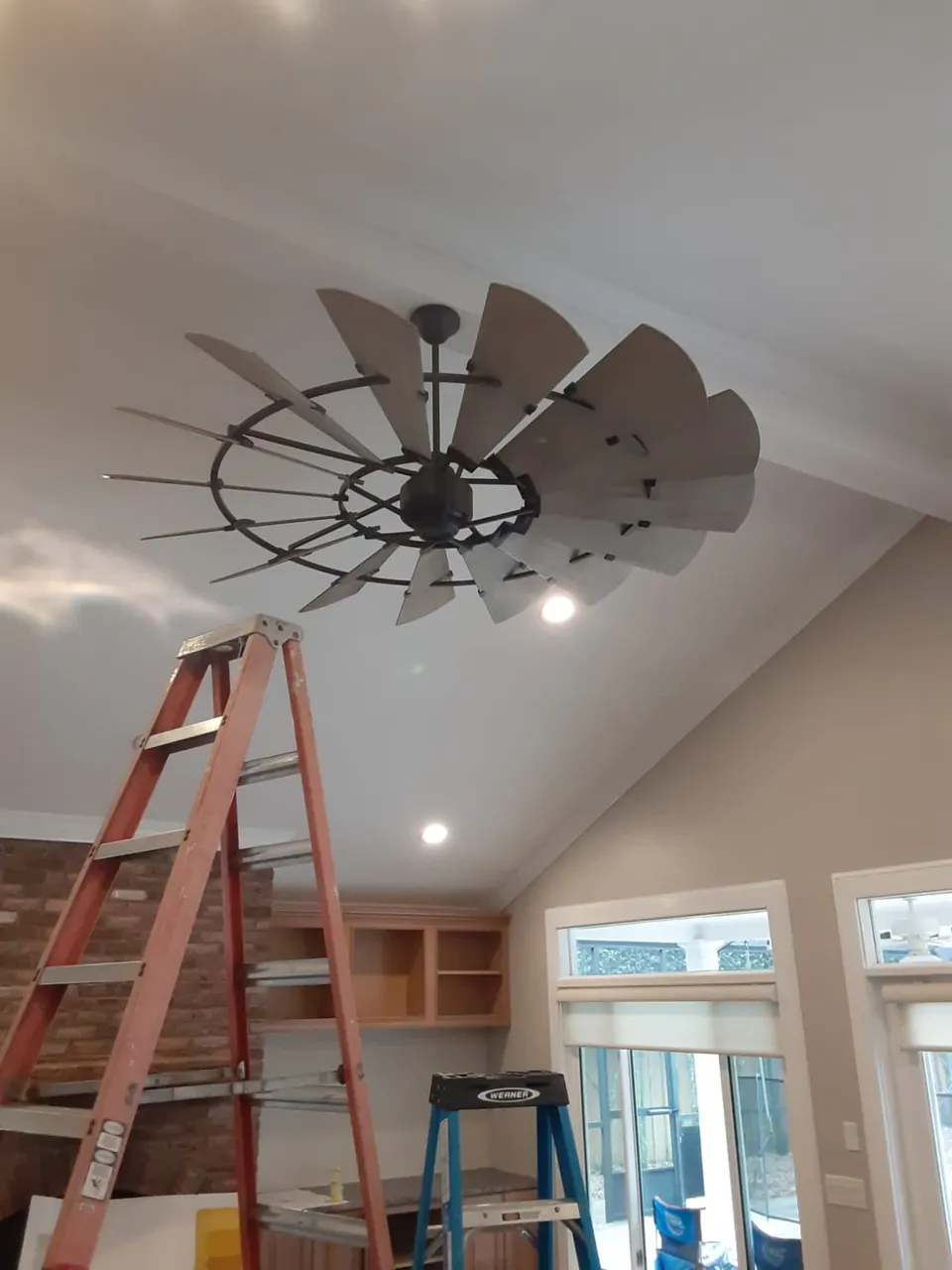 Windmill-style ceiling fan installation, Orlando FL